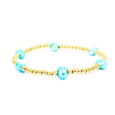 6 turquoise armband gold