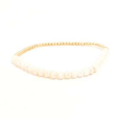 half lichtroze armband gold