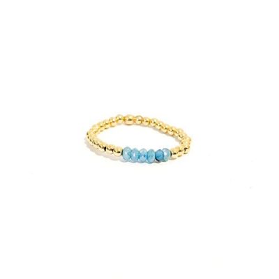 shiny turquoise ring gold