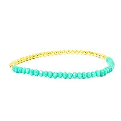 half turquoise armband gold