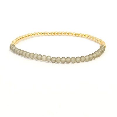 half grey armband gold