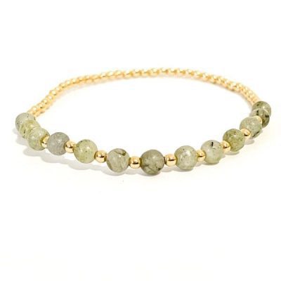 grey stone armband gold