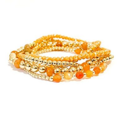 mix orange armband gold