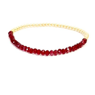 bordeaux half gold armband