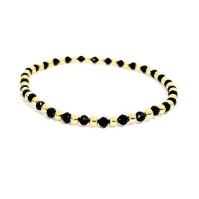 black mix gold armband