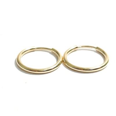 basic gold oorringen 12mm