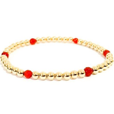 6 red armband gold