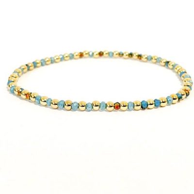 turquoise mix armband gold